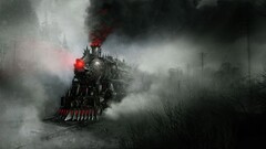 artwork fantasy art concept art smoke demon train