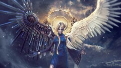 artwork fantasy art cyborg digital art angel Women fantasy girl