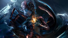 artwork fantasy art cyborg Women digital art Space People