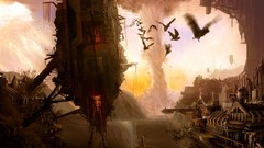 artwork fantasy art digital art City underground steampunk