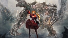 artwork fantasy art digital art robot anime girls Anime