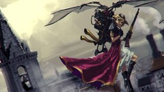 artwork fantasy art digital art steampunk Machine wings Anime