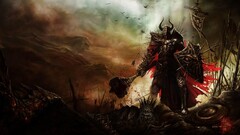 artwork fantasy art knight War warrior death blood hammer sword