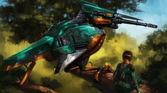 artwork fantasy art mech Birds nature robot futuristic