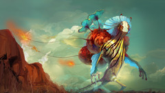 artwork fantasy art princess mononoke