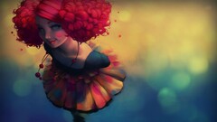 artwork fantasy art readhead Women clowns
