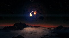 artwork fantasy art Stars black holes planet Space nature