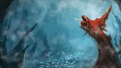 artwork fantasy art Villages warrior