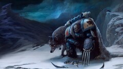 artwork fantasy art Warhammer 40 000 space wolves