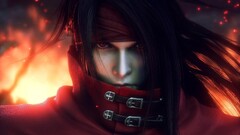 artwork Final Fantasy Vincent Valentine video games red eyes