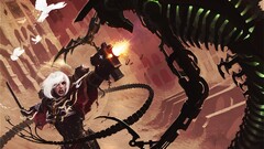 artwork futuristic Aliens robot Adepta Sororitas Warhammer 40