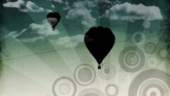 artwork hot air balloons circle digital art