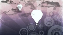 artwork hot air balloons circle