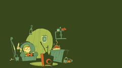 artwork humor Minimalism video games link green background Green