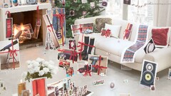 artwork interior room couch