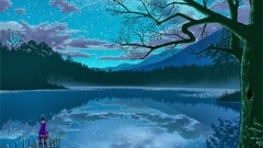 artwork Lake landscape nature