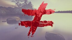 artwork landscape water