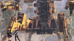 artwork mech robot anime girls Anime