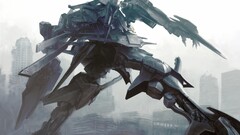 artwork mech robot War apocalyptic digital art science fiction