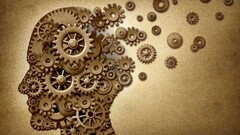 artwork mechanics head digital art gears