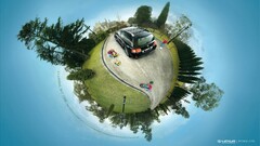 artwork panoramic sphere commercial Car black cars vehicle