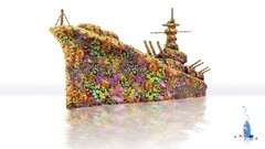 artwork promotional ship Flowers commercial