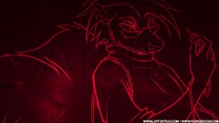 artwork red digital art red background