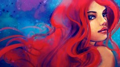artwork redhead Women mermaids disney Alicexz The Little Mermaid