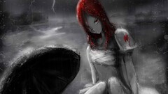 artwork Scarlet Erza anime girls Anime redhead red eyes