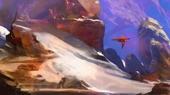 artwork science fiction Mountains