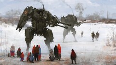 artwork science fiction painting Jakub Różalski 1920