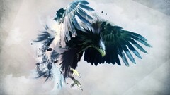 artwork Simple Background eagle Birds painting Animals wings