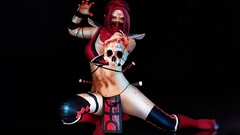 artwork skull render cgi fantasy girl Simple Background blood