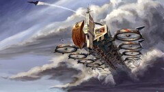 artwork sky hovercraft Army science fiction