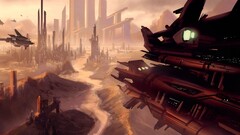 artwork spaceship fantasy art concept art futuristic