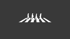 artwork The Beatles Minimalism gray background Abbey Road