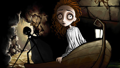 artwork Women boat vehicle fantasy art fantasy girl