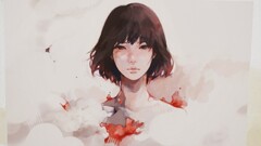 artwork Women face portrait fantasy art fantasy girl