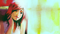 artwork Women redhead face deviantart portrait