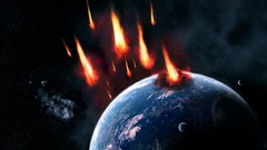 Asteroids space art apocalyptic digital art Space