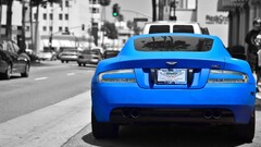 Aston Martin Car Sports Car matte paint blue cars Photoshop