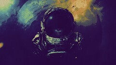 astronaut artwork dark space art Space