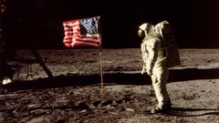 astronaut moon flag History