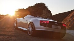 Audi Spyder Car vehicle silver cars sunlight