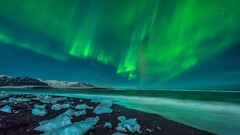 aurorae sky nature ice