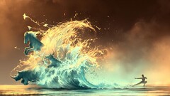 Avatar water artwork aquasixio waves rhino horse Birds Animals