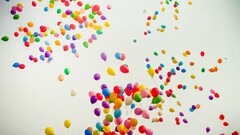 balloon flying air colorful