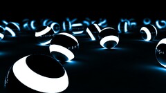 balls digital art render dark cgi blue