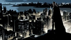 Batman cityscape MessenjahMatt artwork dc comics