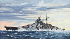 battleship Bismarck (ship) warship battleships painting ship